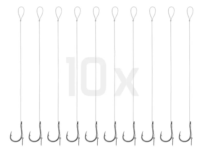 Terminale feeder Fluoro Sting / 10 pz | 12cm/0,26mm/Chinu #6 4/6