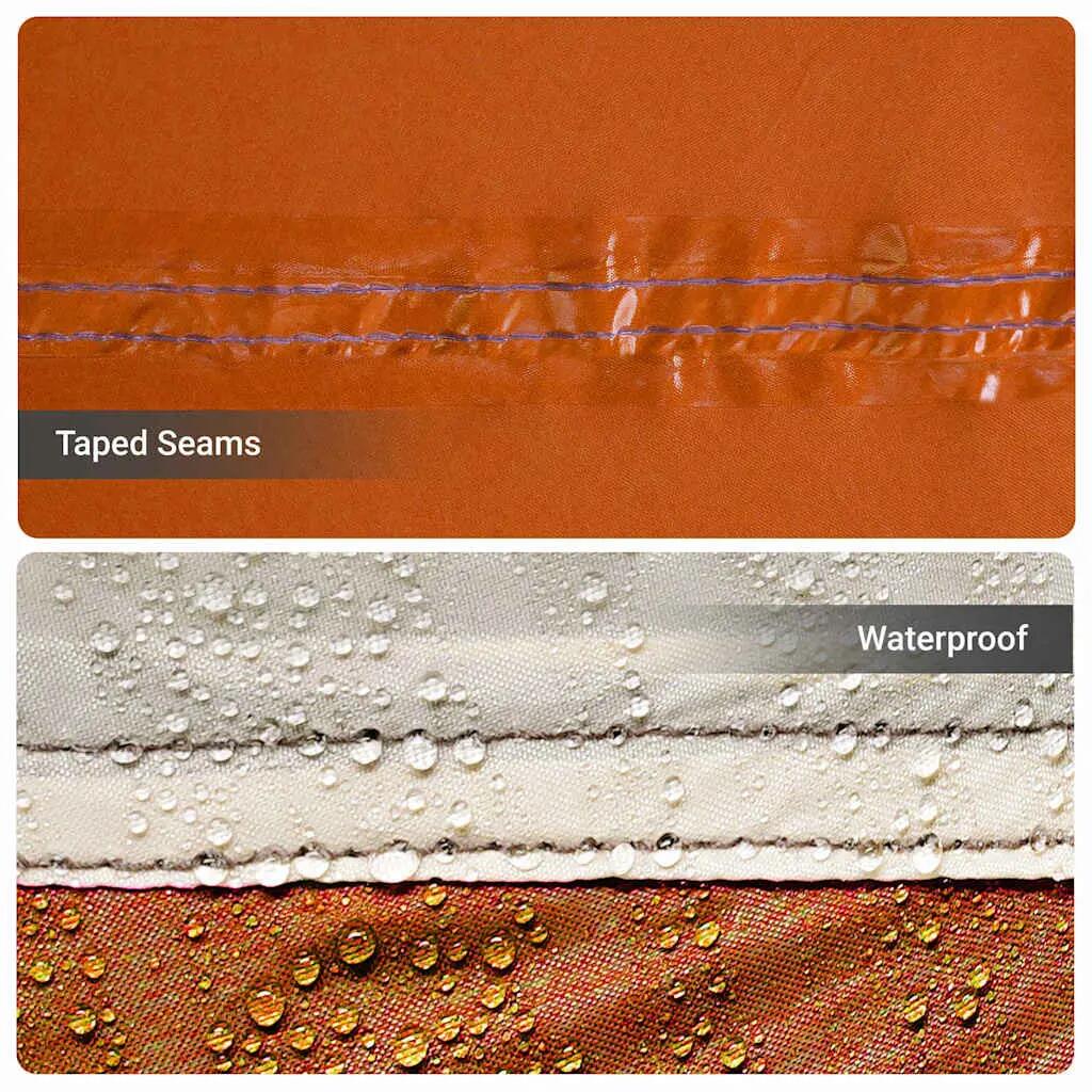 Familietent - camping - waterdicht polyester - grijs/oranje 8/8