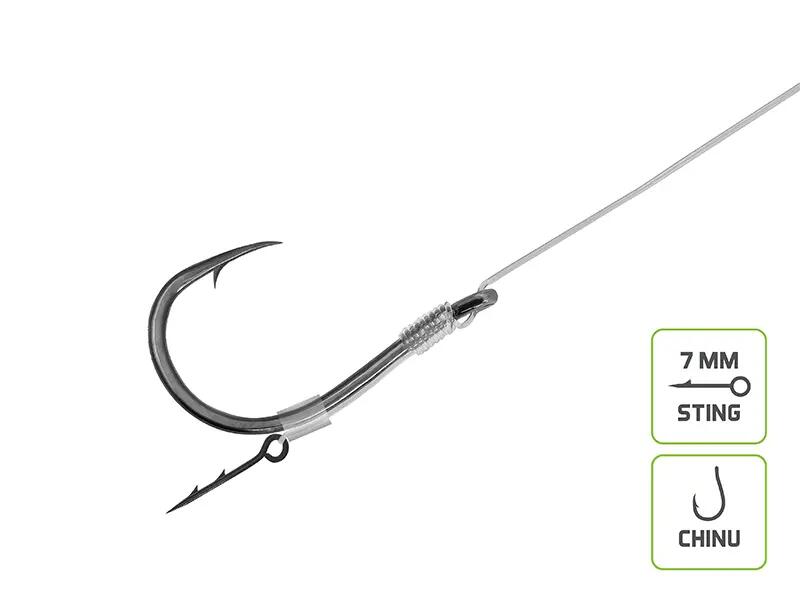 Terminale feeder Fluoro Sting / 10 pz | 12cm/0,26mm/Chinu #6 2/6
