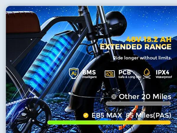 Vélo de ville électrique iScooter EB5Max 250W 748.8Wh 26-pouces 4/10