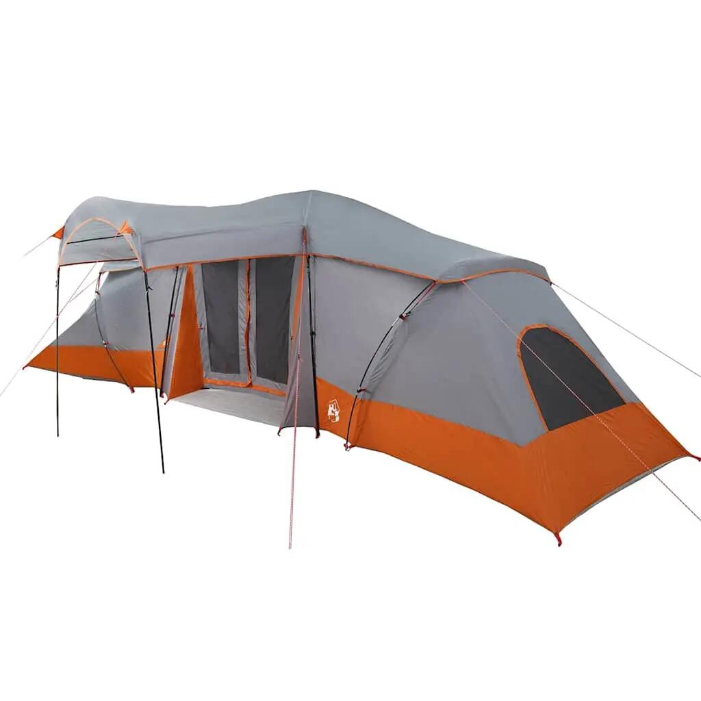 Familietent - camping - waterdicht polyester - grijs/oranje 2/8