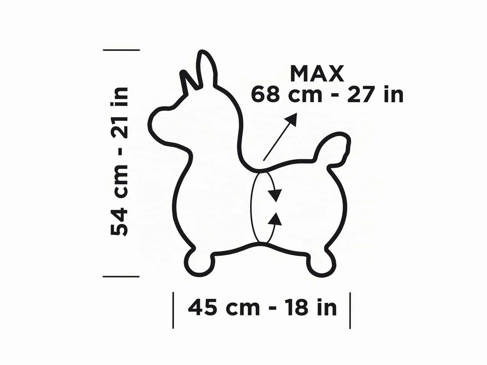 Gymnic Rody Magical Unicorn Unicorno gonfiabile cavalcabile grigio argento 6/7