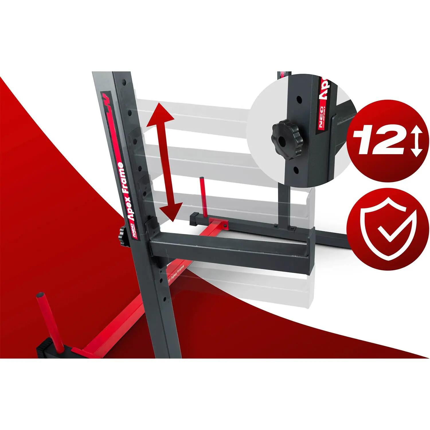 Drążek do podciągania Neo-sport Apex Frame stacjonarny stojak na sztangę 9/15
