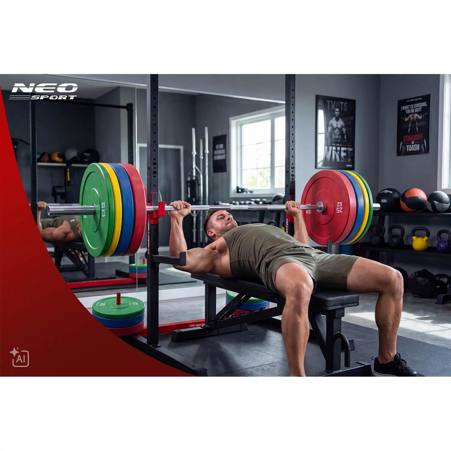 Drążek do podciągania Neo-sport Apex Frame stacjonarny stojak na sztangę 6/15