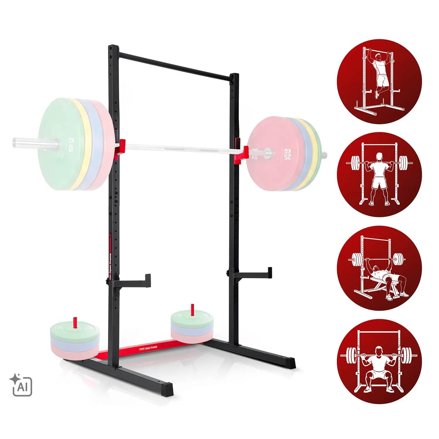 Drążek do podciągania Neo-sport Apex Frame stacjonarny stojak na sztangę 4/15