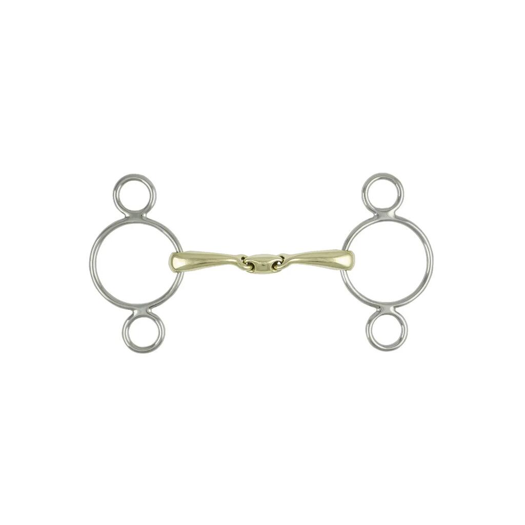 Stainless steel pessoa bit with olive mouthpiece