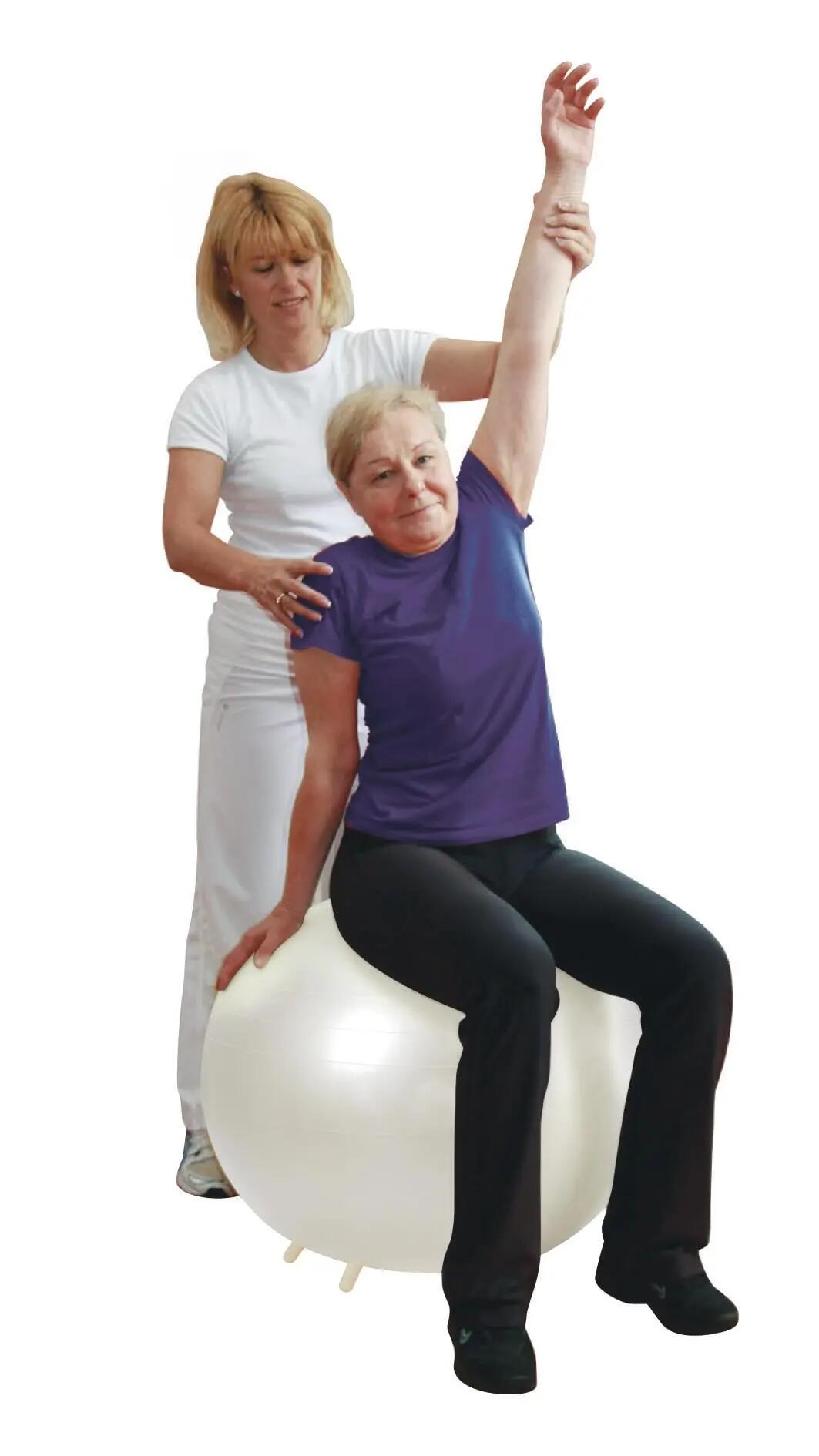 Gymnic Sit'n'Gym Perla Palla da seduta antiscoppio Ø 55 cm bianca 5/6