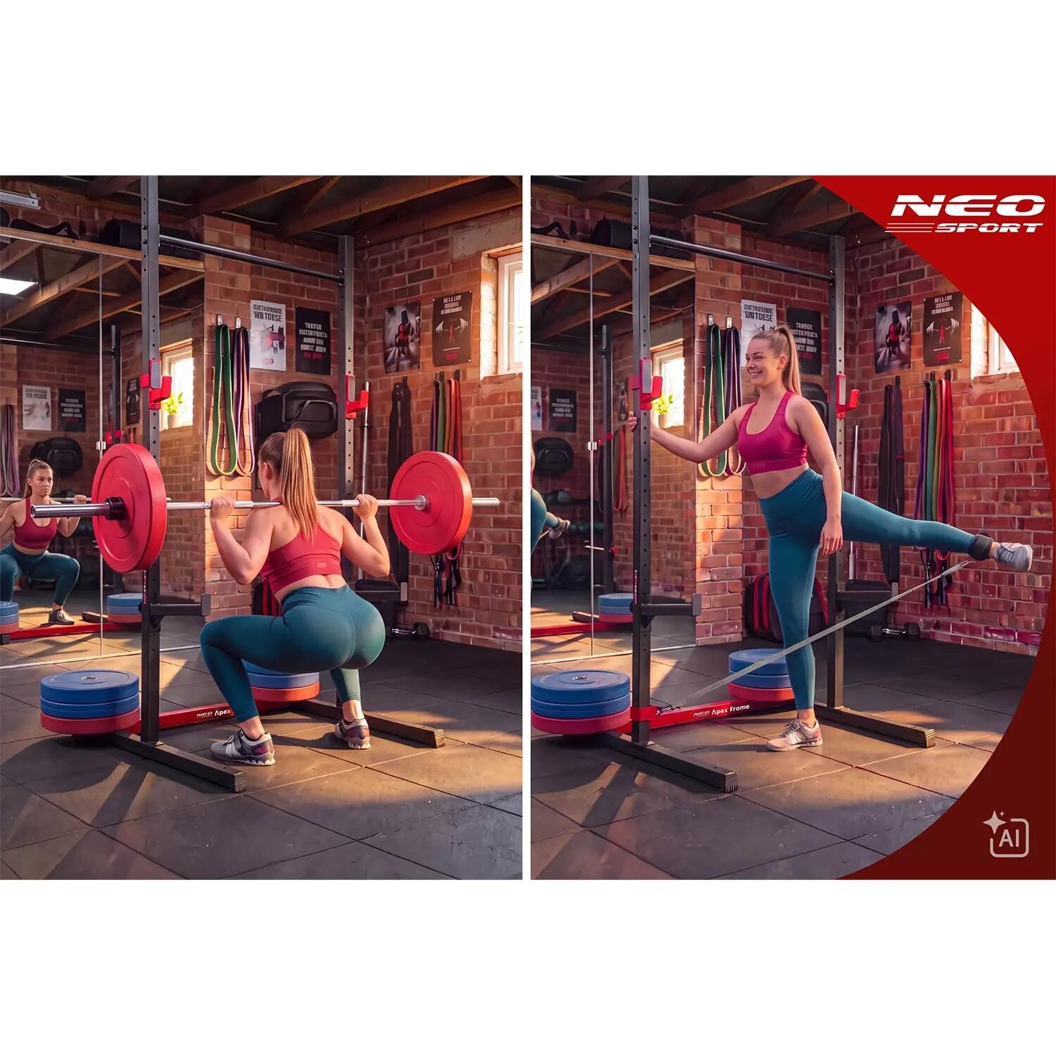 Drążek do podciągania Neo-sport Apex Frame stacjonarny stojak na sztangę 13/15
