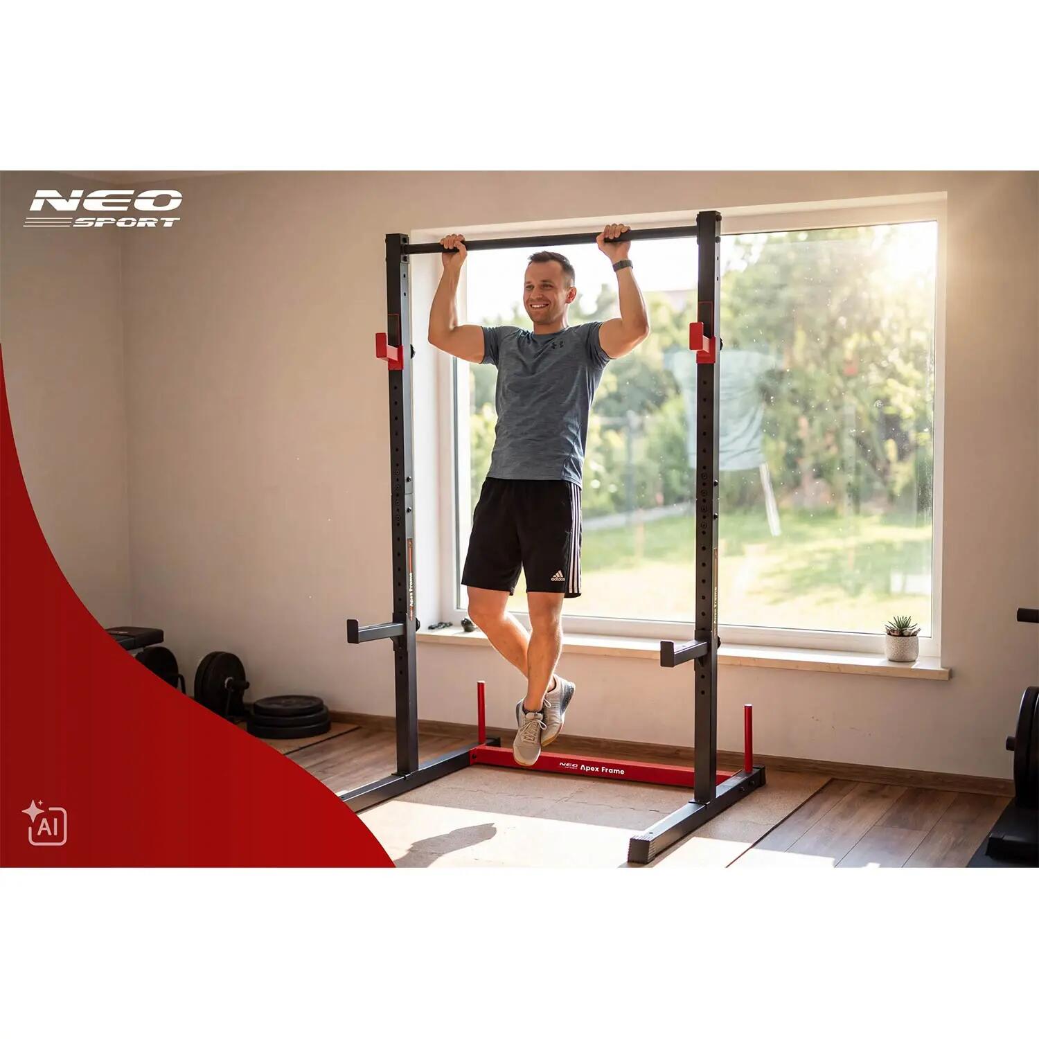 Drążek do podciągania Neo-sport Apex Frame stacjonarny stojak na sztangę 12/15