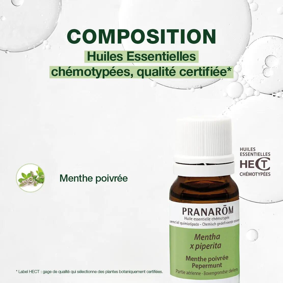 Huile essentielle - Menthe poivrée 10 ml - 100% chémotypée HECT 3/5