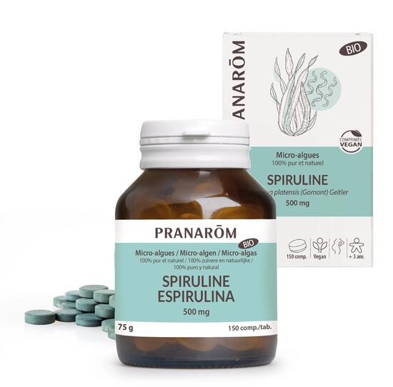 Complément alimentaire - Spiruline - Tous sports - Unisexe - Bio, 150 comprimés
