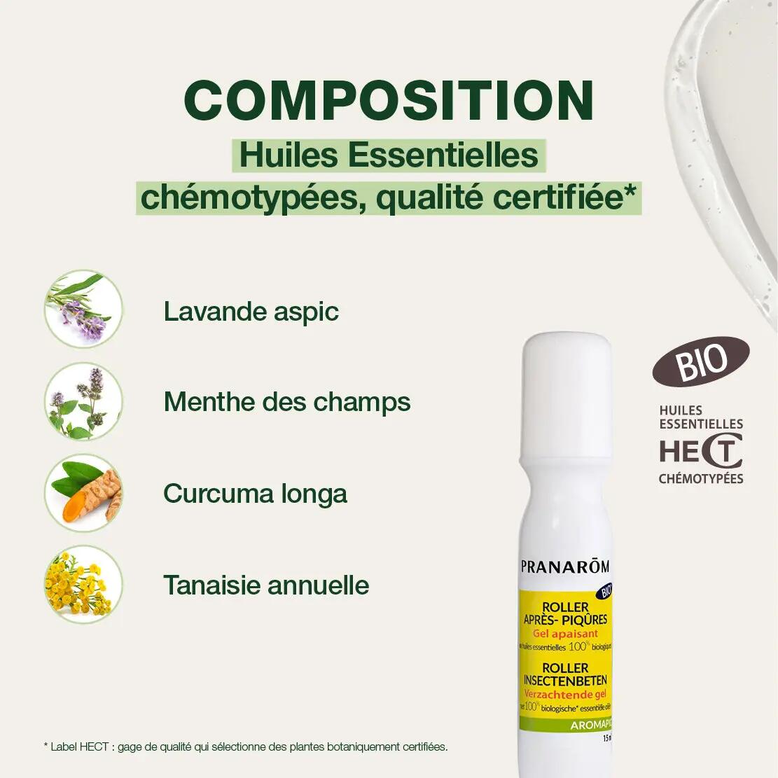 Roller apaisant après piqûres - Unisexe - Bio, format 15 ml 3/4