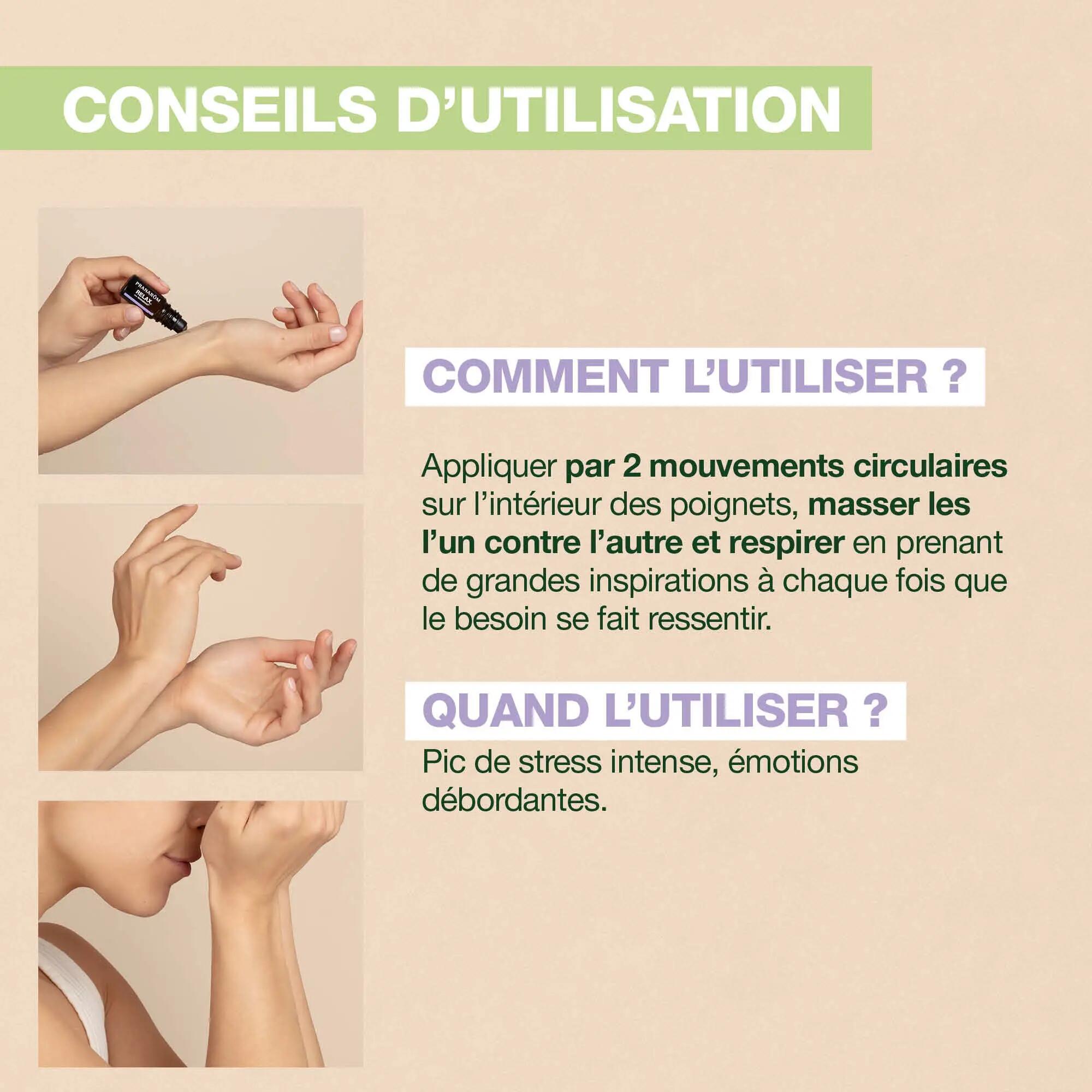 Roll-on olfactif - Bien-être - Mixte - Relaxant, lavande bio - Roll-on - Naturel 4/6