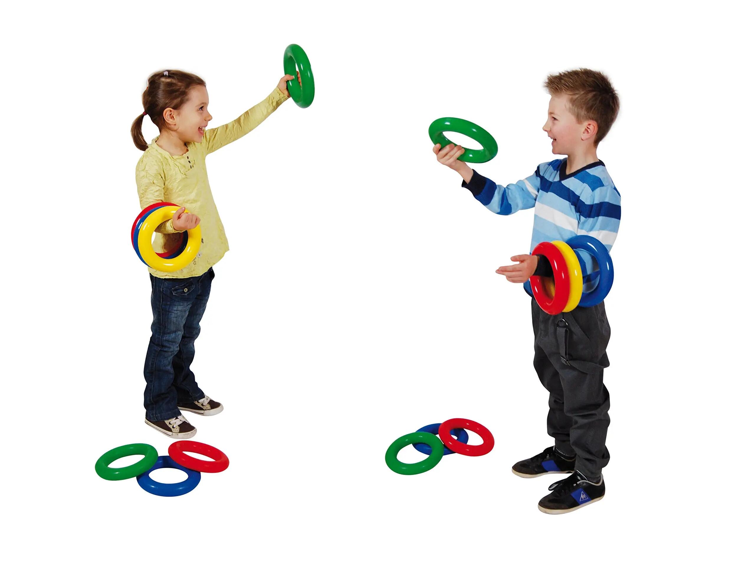 Gymnic Gym Ring Set 4 anelli morbidi Ø 18 cm giochi di lancio e presa 2/5