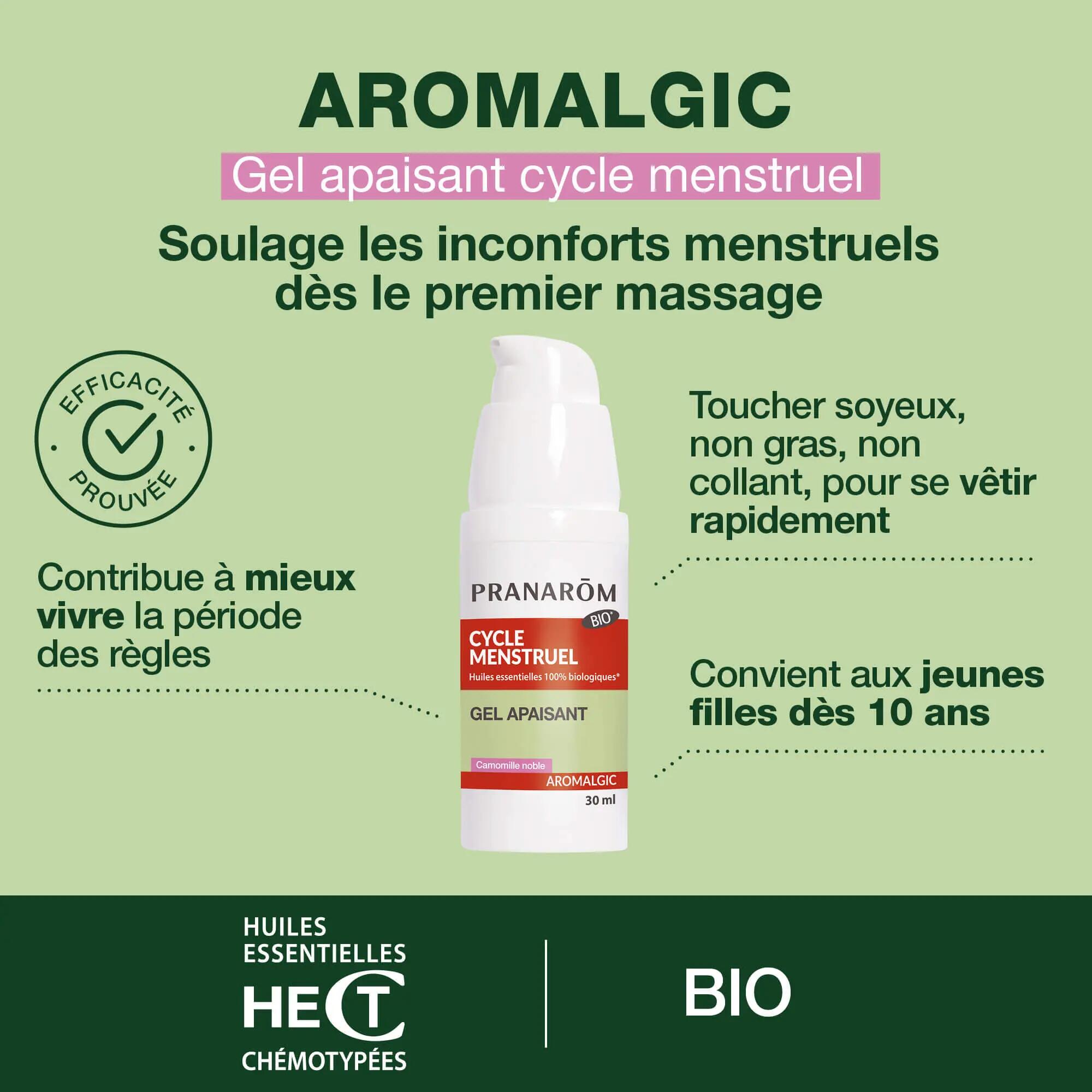Gel apaisant cycle menstruel - Femmes - Huiles bio 30 g 2/5