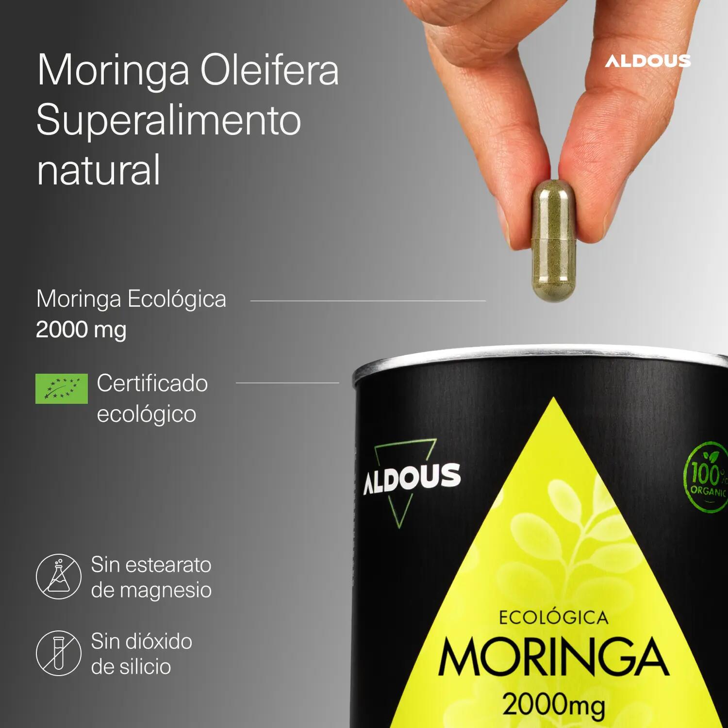 Moringa - 300 Capsule - Antiossidanti, Energia e Benessere 2/6