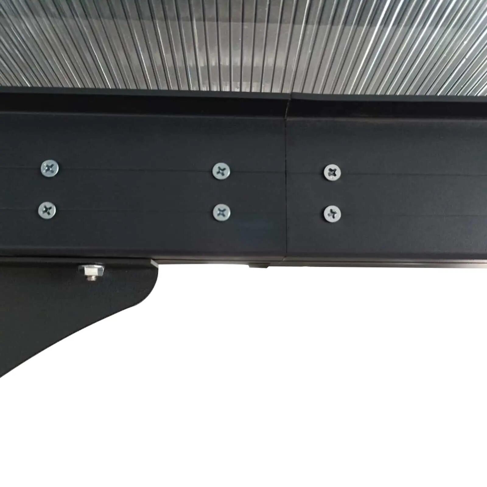 Pérgola de Pared Gardiun Elliot 8 m² 313x254x220/260 cm en Aluminio y Paneles de 3/4