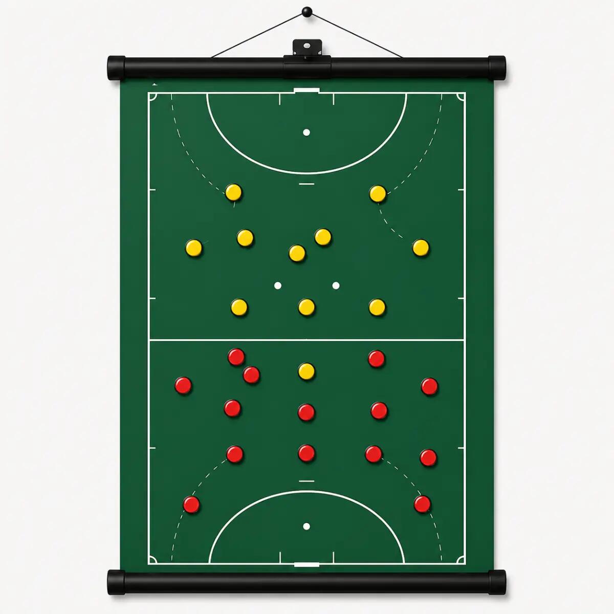 Sportec Oprolbaar magnetisch coachbord - 74 x 100 cm - Hockey 1/5