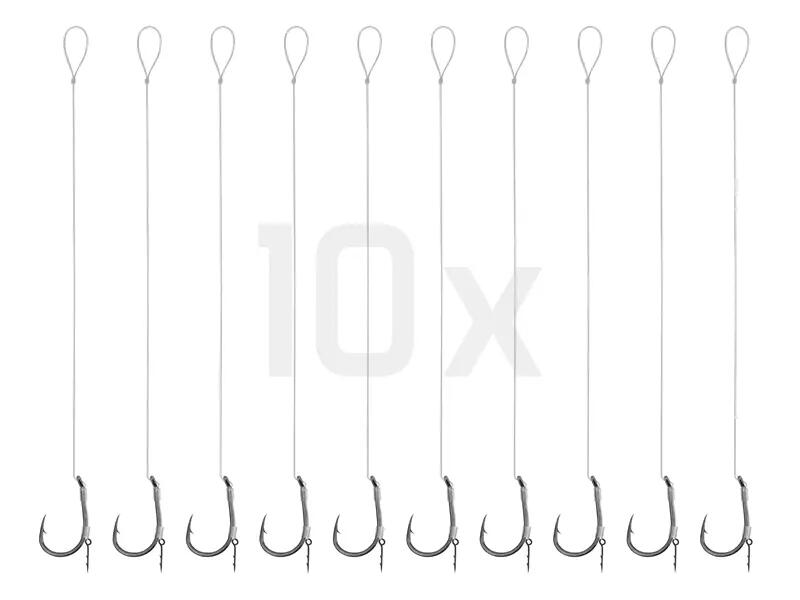 Terminale feeder Fluoro Sting / 10 pz | 12cm/0,22mm/Turner #8 4/6