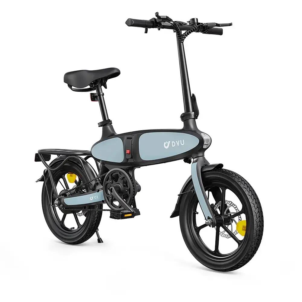 Bicicleta eléctrica plegable DYU C2, Batería 48V 7,5Ah, neumáticos 16 pulgadas 2/11