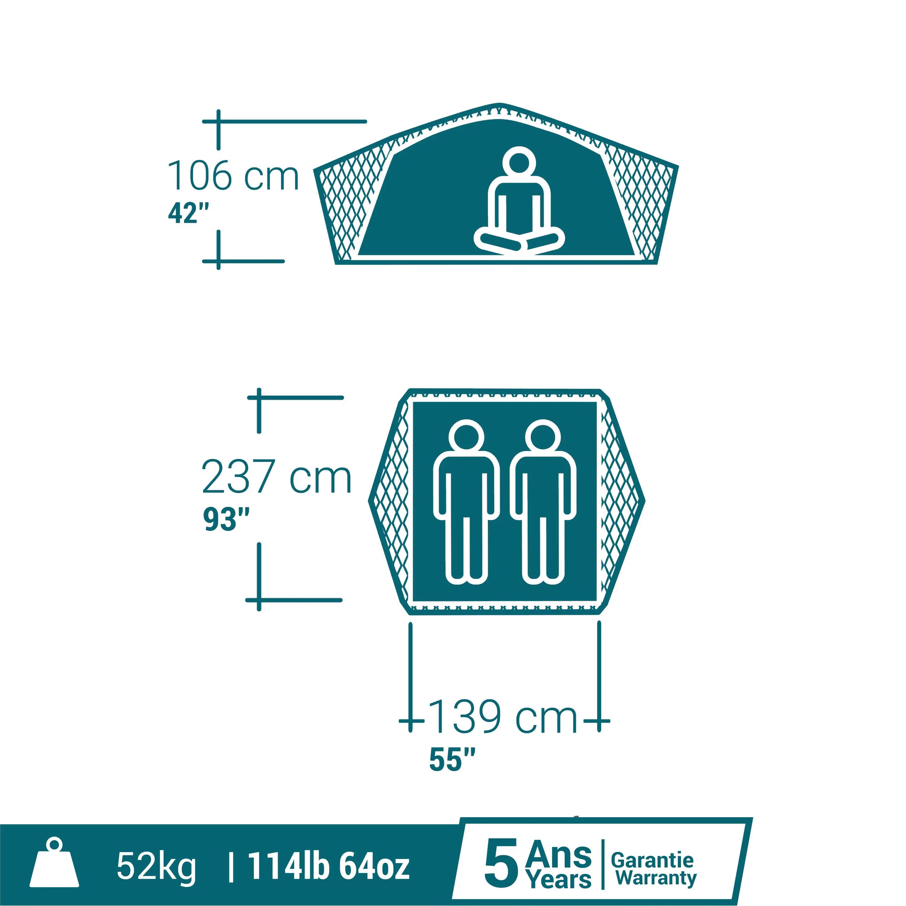 Tenda da tetto Fresh&Black per 2 persone, MH500 2/8