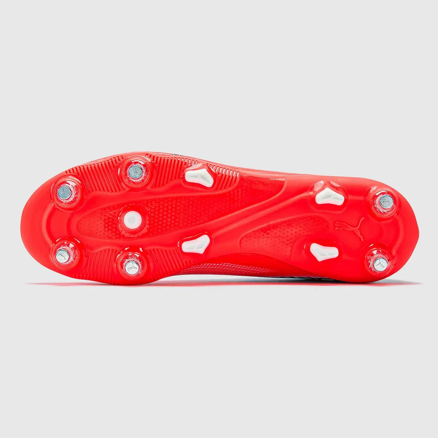 Crampons Puma Ultra 7 Play MxSG Blanc et rouge ultra 2/5