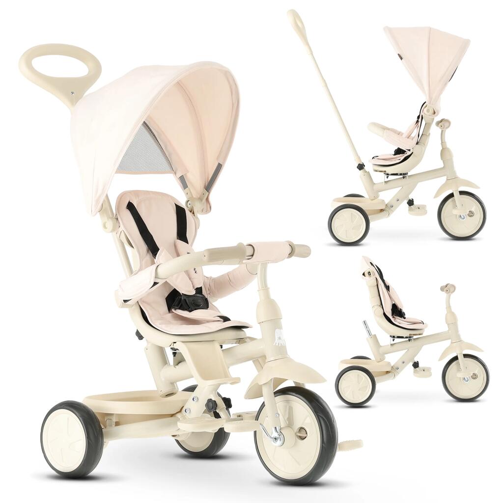 Deryan Adventurer Tricycle - 5-in-1 Kids Tricycle - Beige
