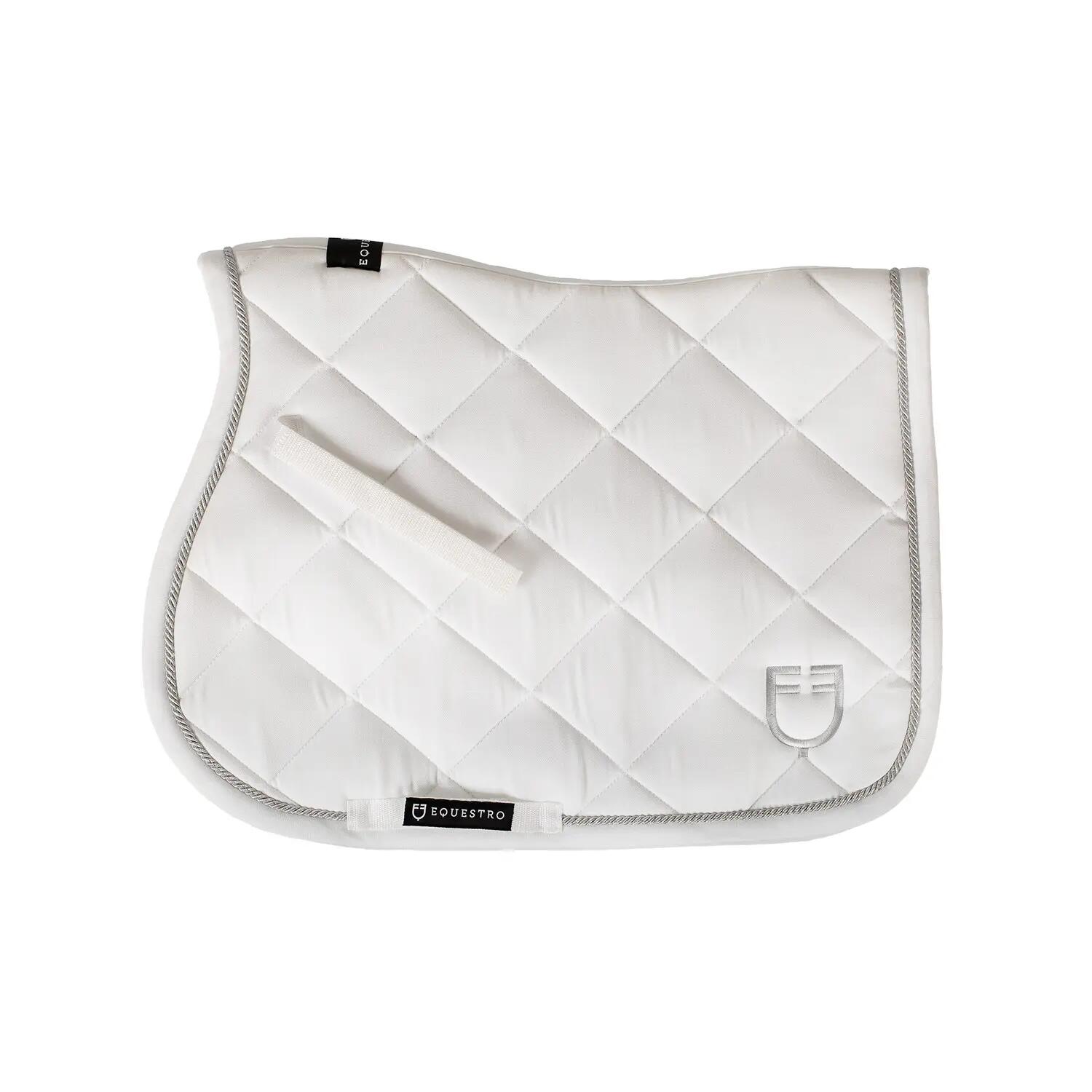 Sottosella da salto in cotone con passamaneria e logo 2/5