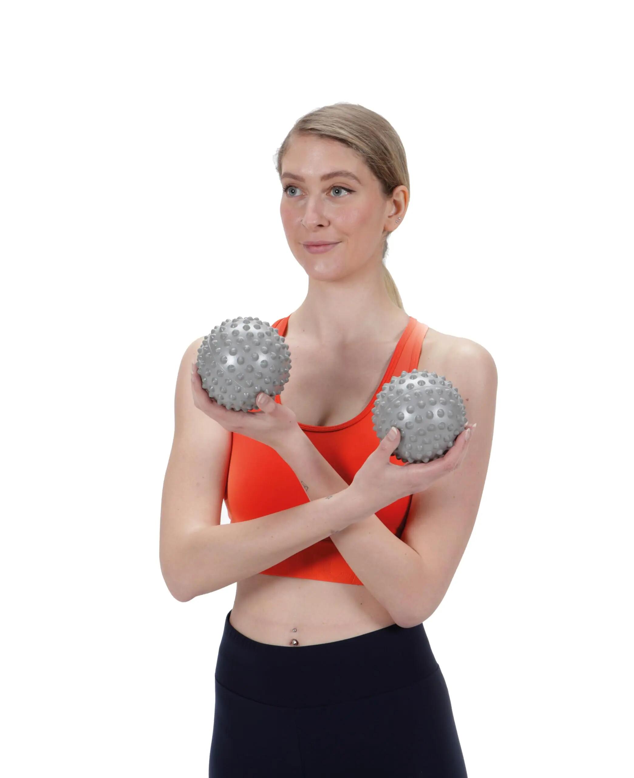 Gymnic Senso Pro Set 2 palle sensoriali grigie Pilates e rilassamento 2/5