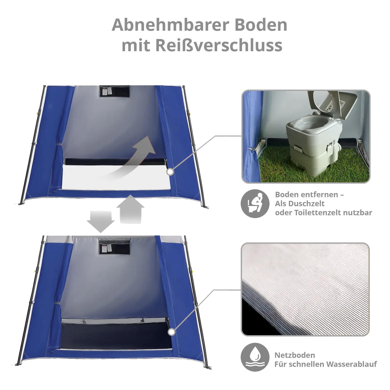 Tente de douche Marasusa Q Camping Tente vestiaire WC toilettes 2 personnes 6/7