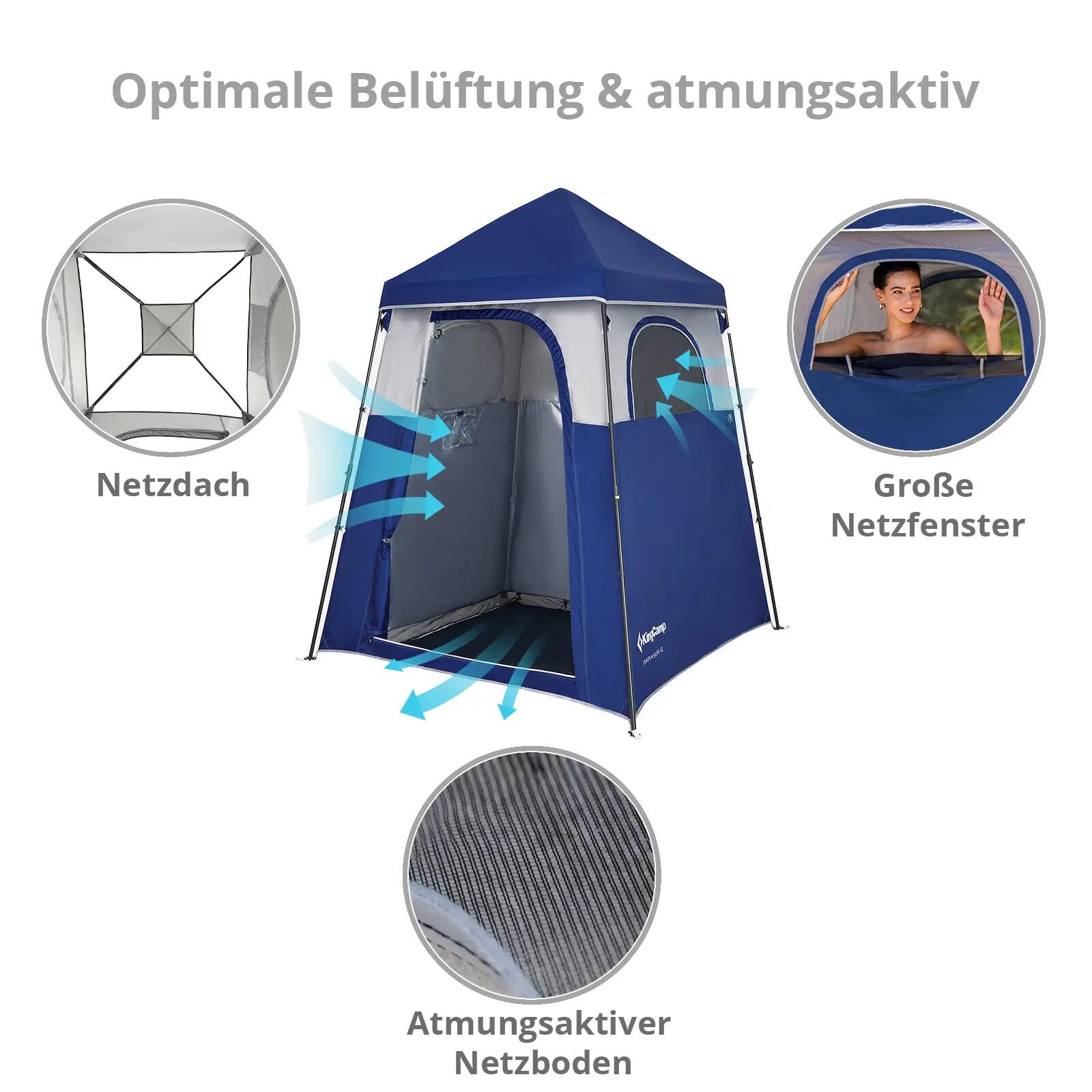 Tente de douche Marasusa Q Camping Tente vestiaire WC toilettes 2 personnes 4/7