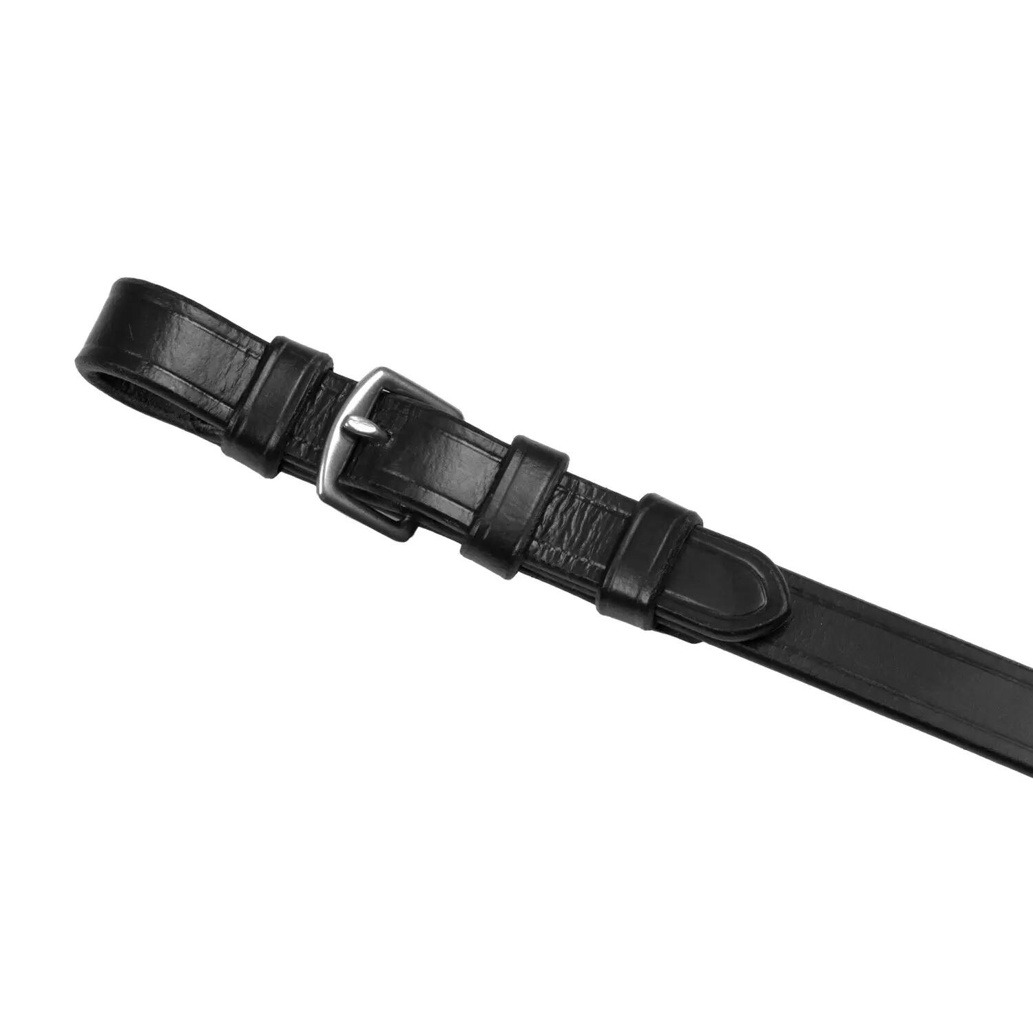Rênes anglaises en cuir avec poignées et boucles en acier inoxydable 4/5