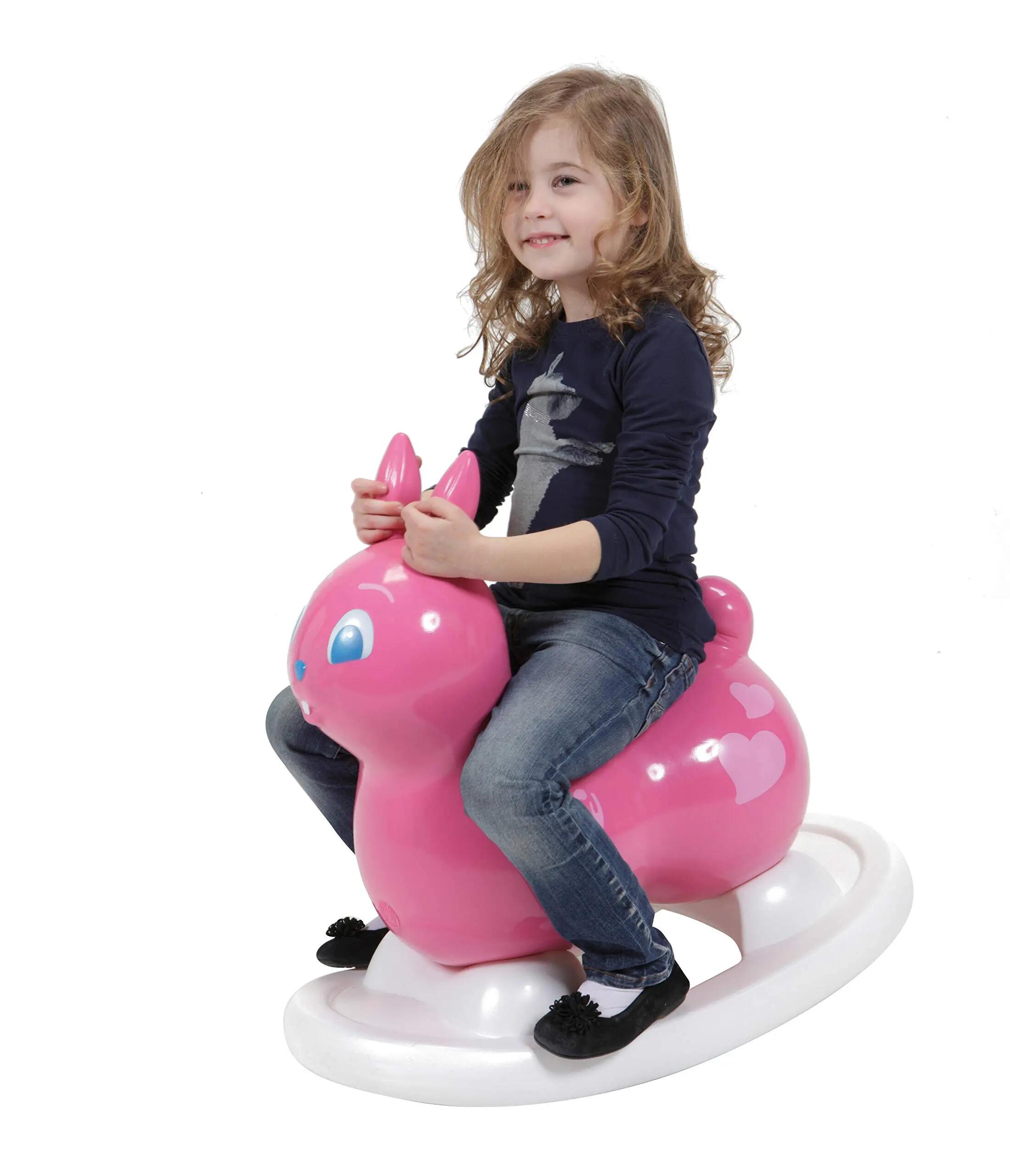 Gymnic Raffy Giraffa gonfiabile cavalcabile rosa 3/9