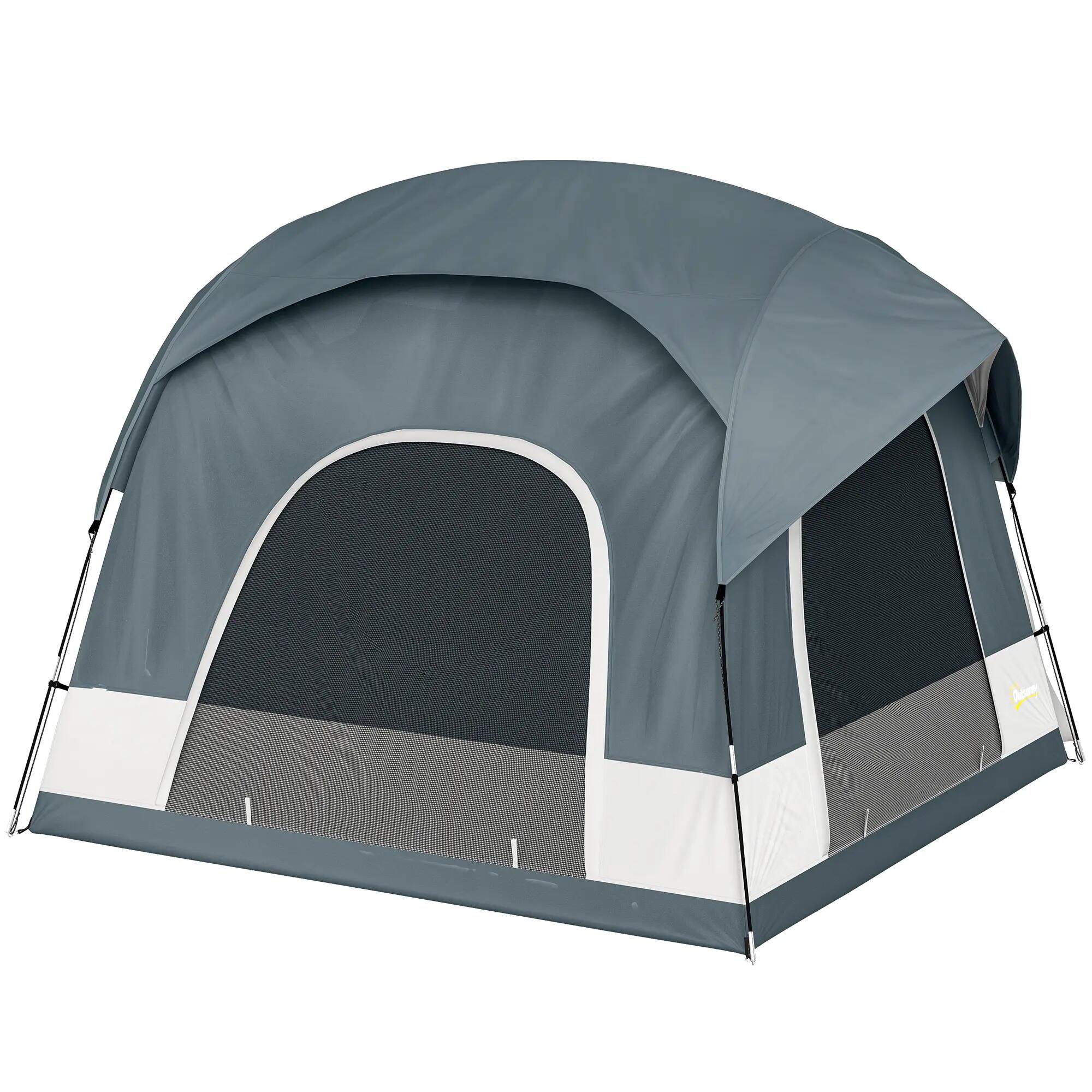 Tente tunnel - Camping - 2-4 places, montage facile - Bleu foncé 2/6