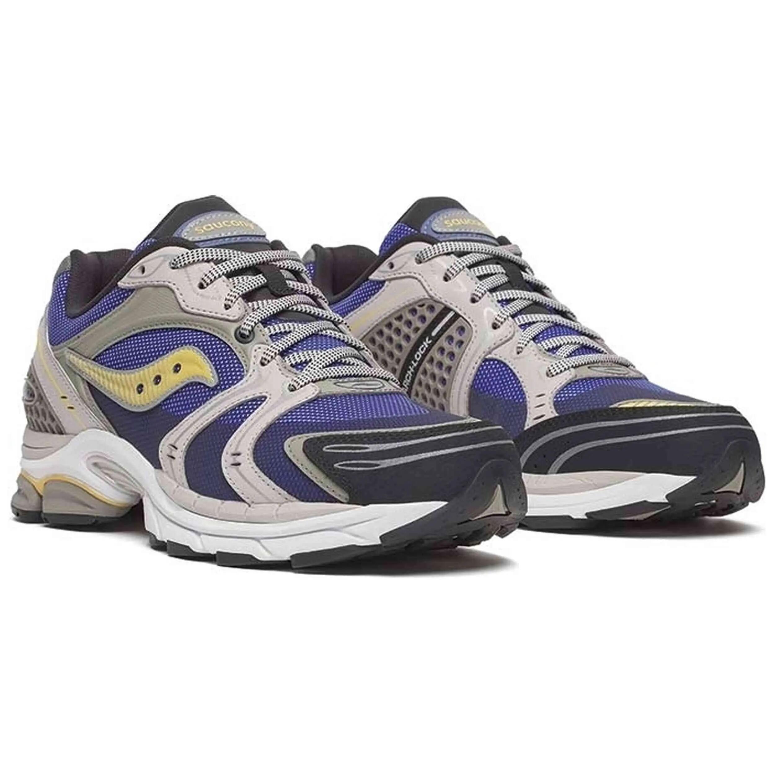 Baskets Saucony modèle Saucony Progrid Triumph 4 "Blue Mustard" pour homme 2/4