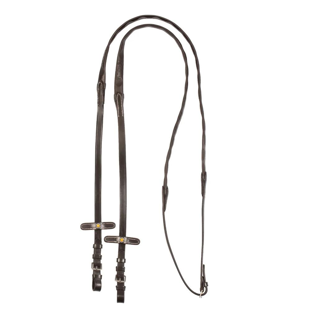 Magna leather reins with rubber grip