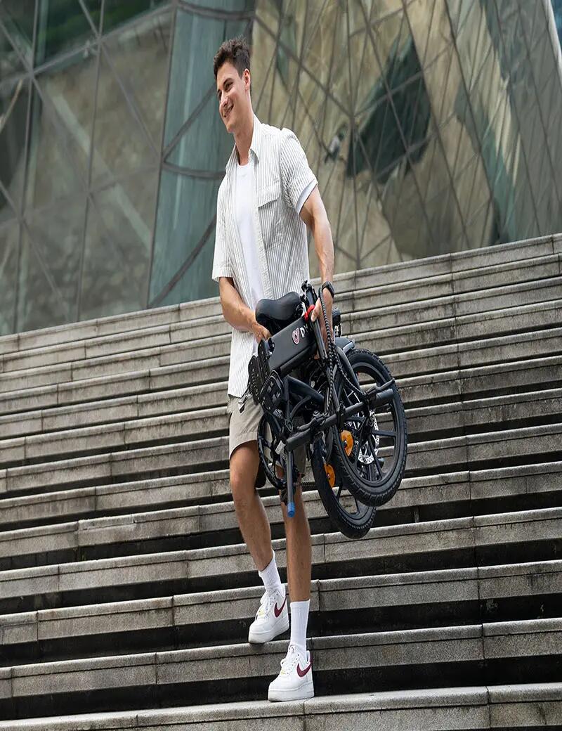 Bicicleta elétrica dobrável DYU A1F Pro, Bateria 36V 7,5 Ah, pneus 16 polegadas 8/8