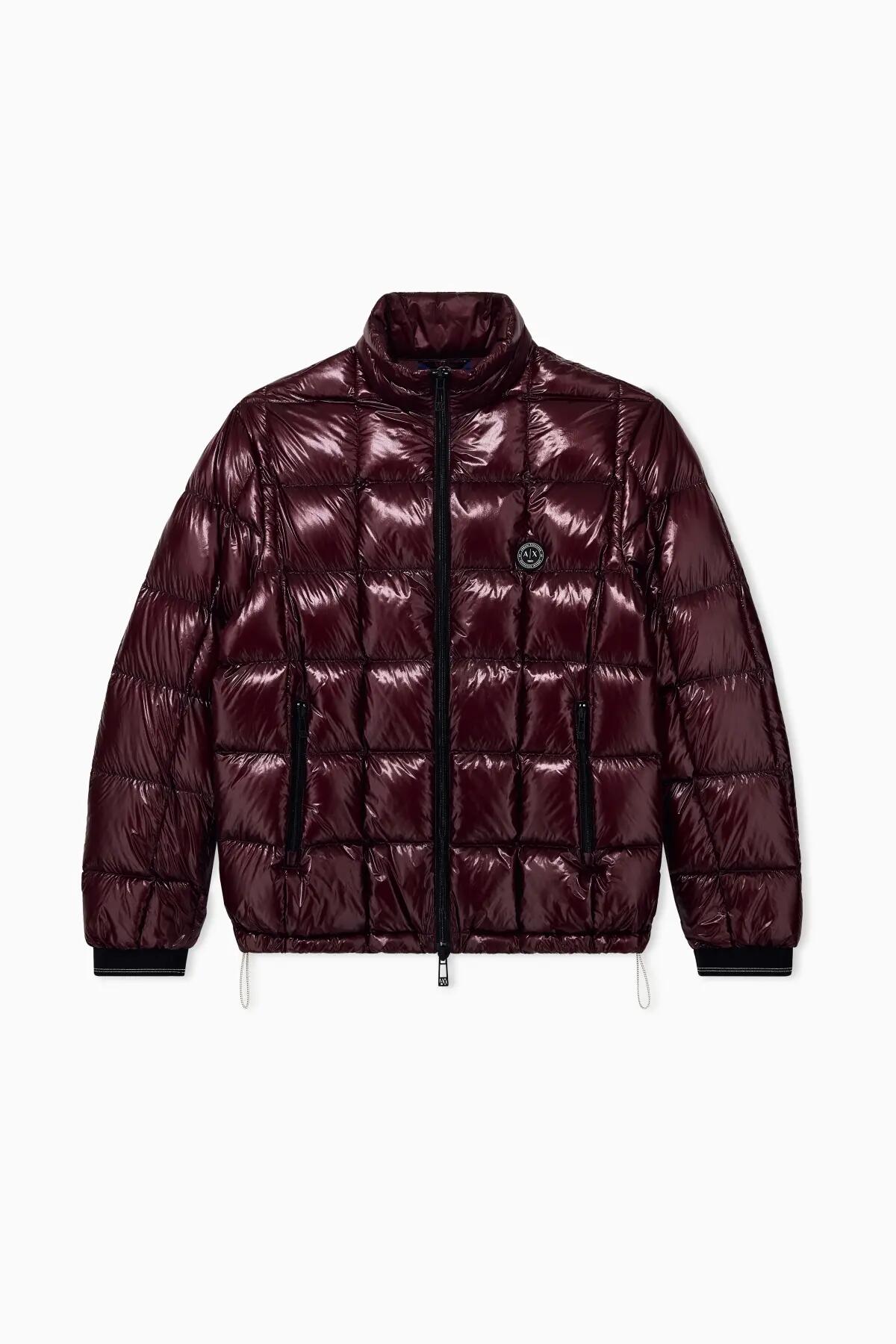 Jaqueta Armani Exchange Modelo Xm003474 Af2375 Down Jacket Cor Borgonha 4/5
