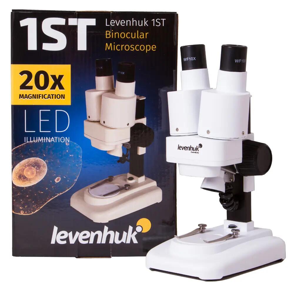 Microscopio stereo - 20x 65 mm distanza di lavoro - Levenhuk 1ST 2/6
