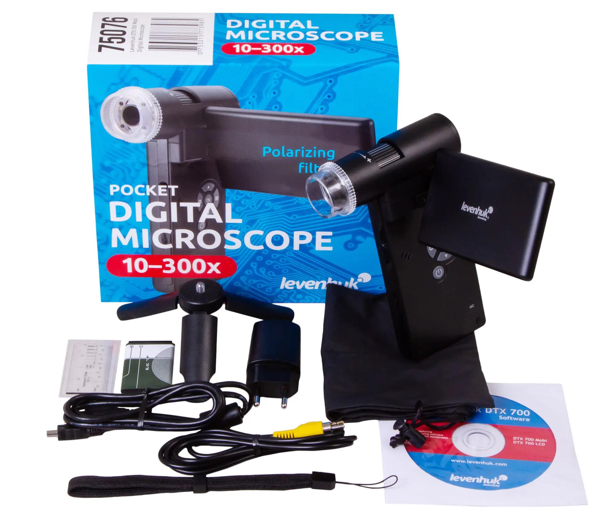 Microscopio digitale portatile - 5MP LCD, 10–300x - DTX 700 Mobi 2/6