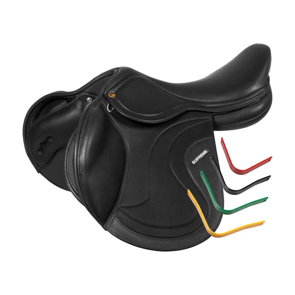 San diego jumping saddle with interchangeable gullet (includes 4 gullets)