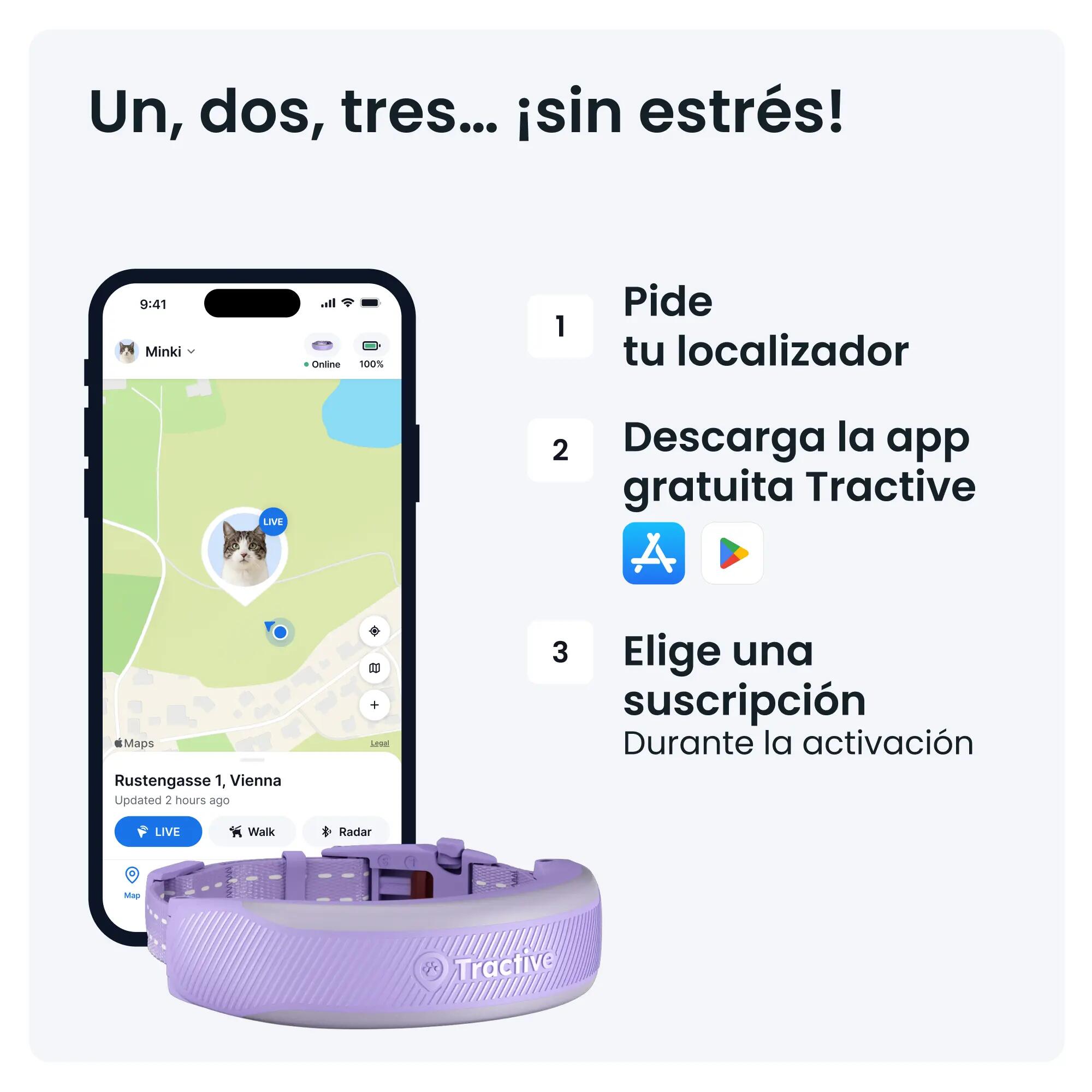 TRACTIVE6 CAT-GPS GATO LILA 3/3