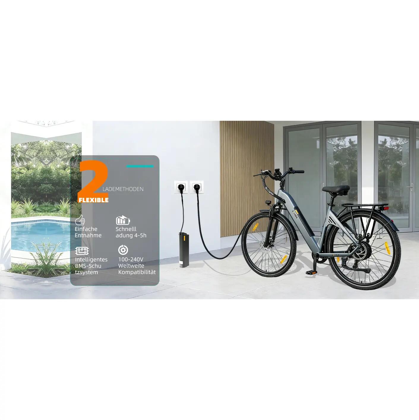 Elektrische fiets voor volwassenen KAISDA K608, 36V 20Ah-accu 9/14
