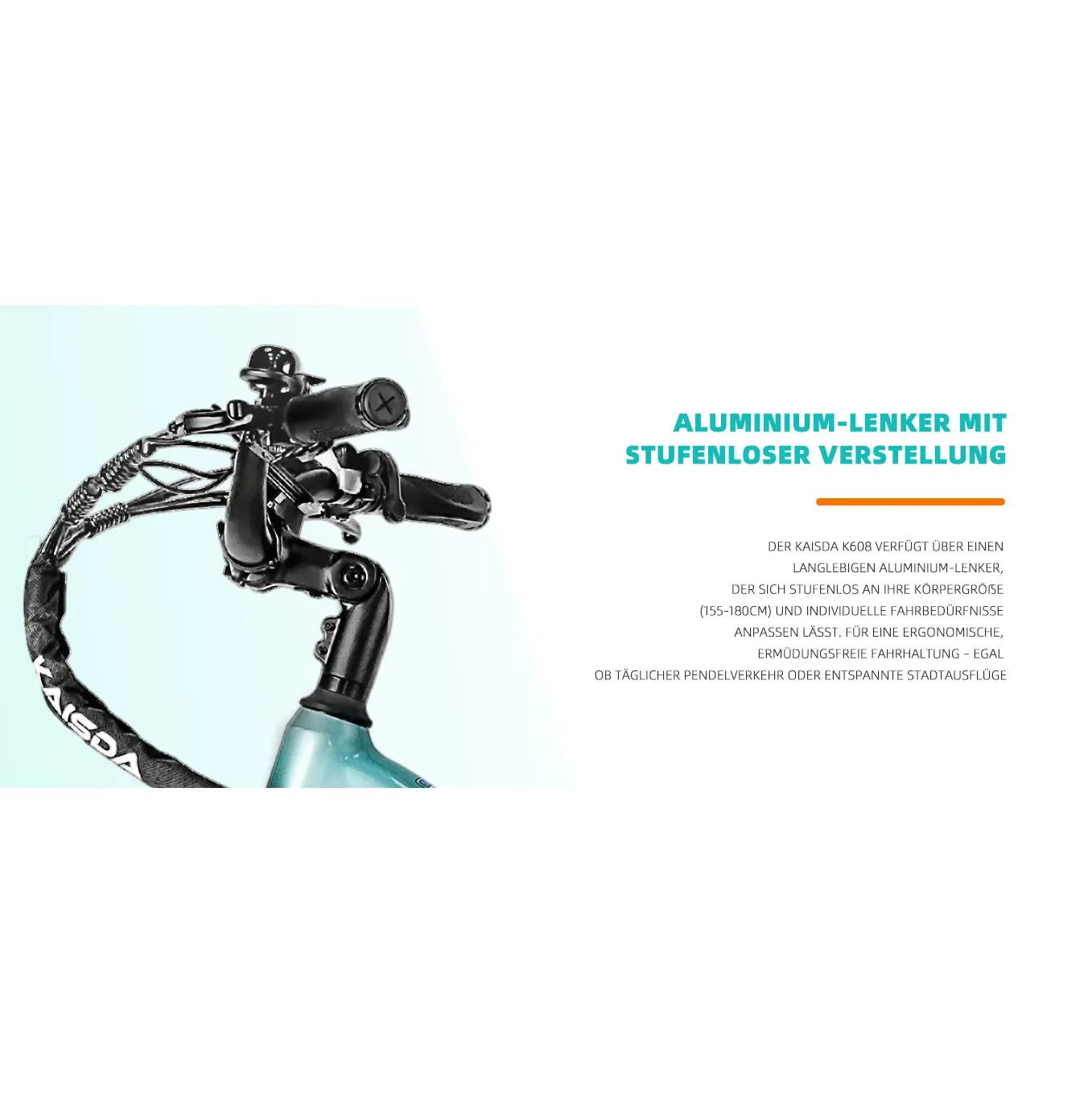 Elektrische fiets voor volwassenen KAISDA K608, 36V 20Ah-accu 7/14