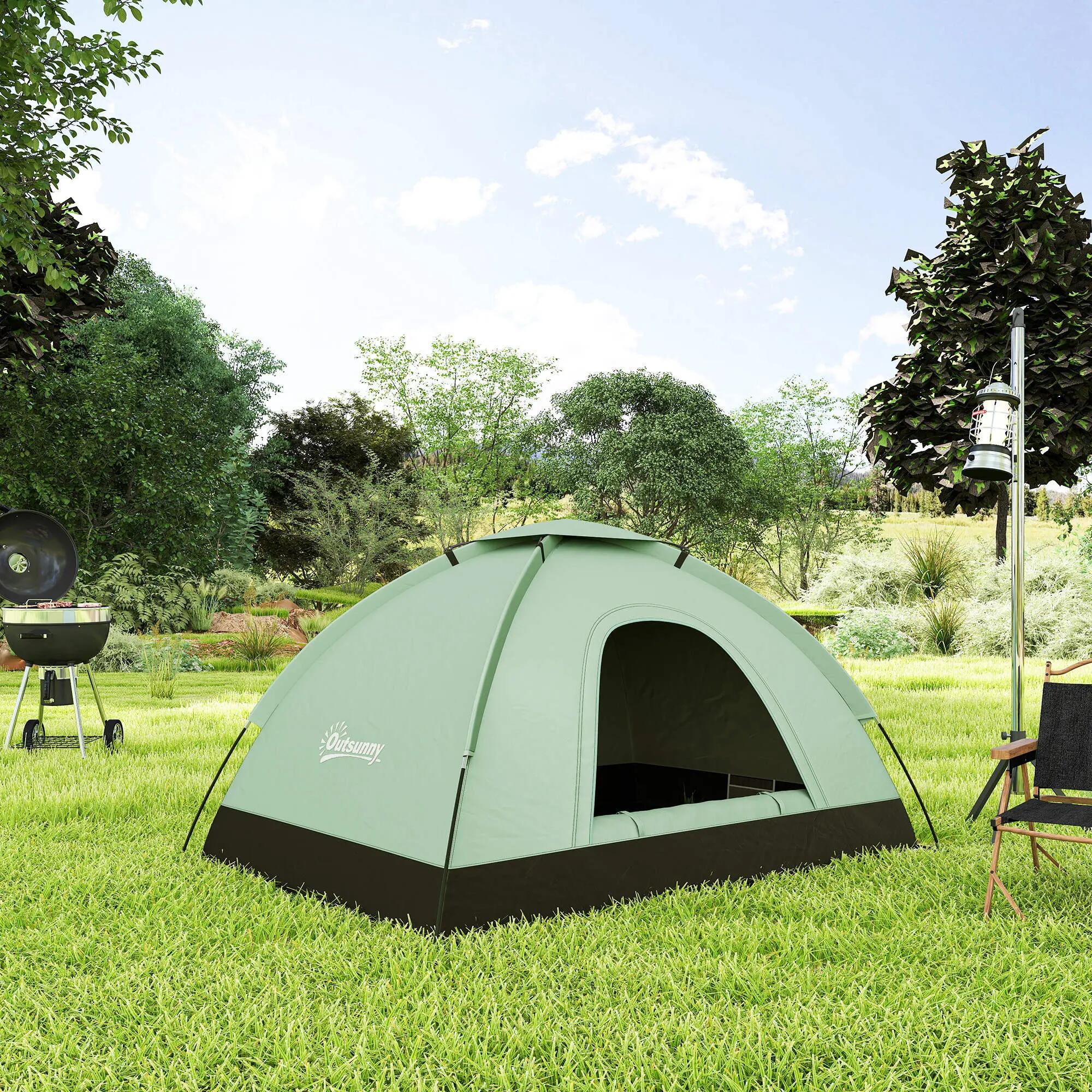 Tente dôme - Camping - 2 places, légère camouflage - Vert 4/6