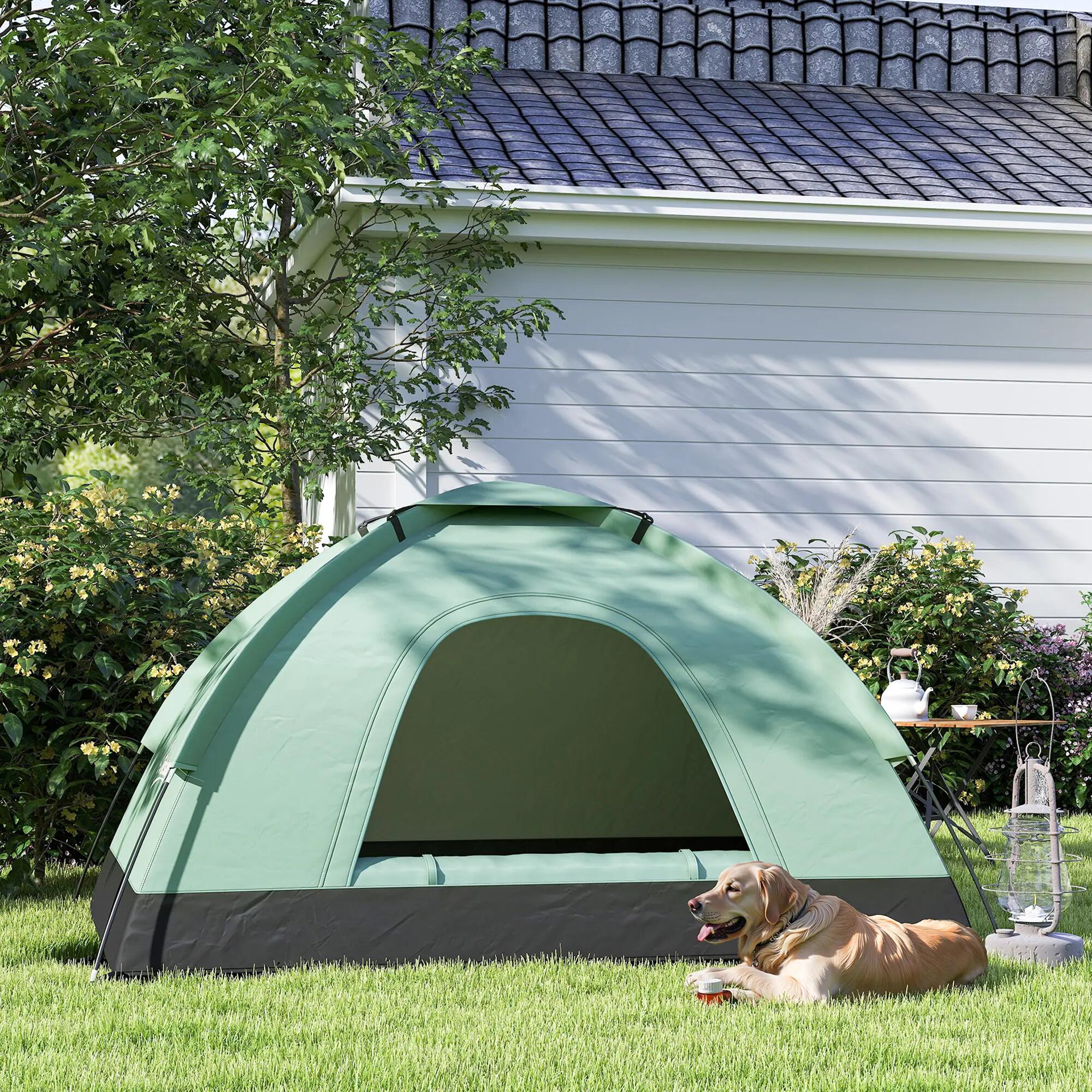 Tente dôme - Camping - 2 places, légère camouflage - Vert 3/6