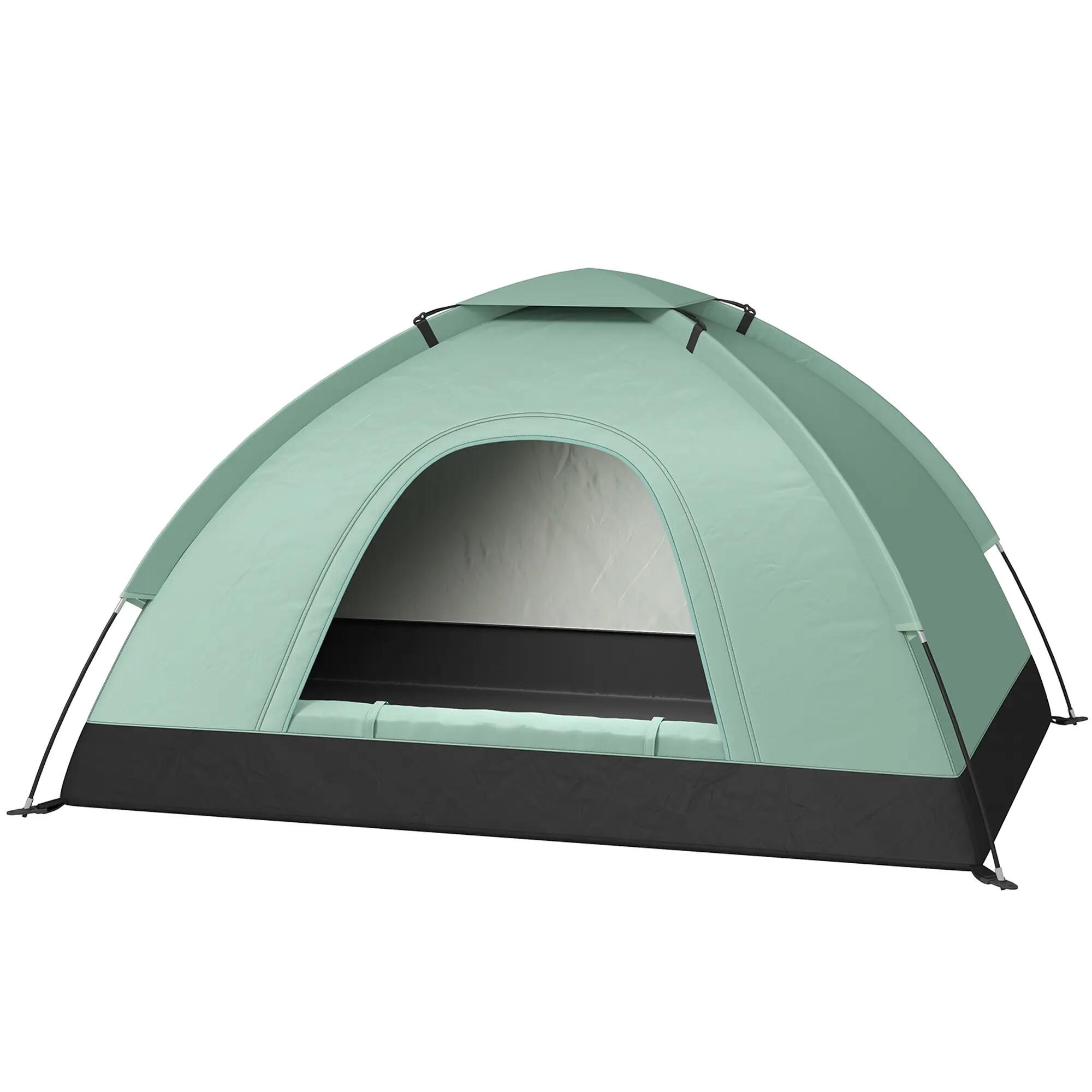Tente dôme - Camping - 2 places, légère camouflage - Vert 2/6