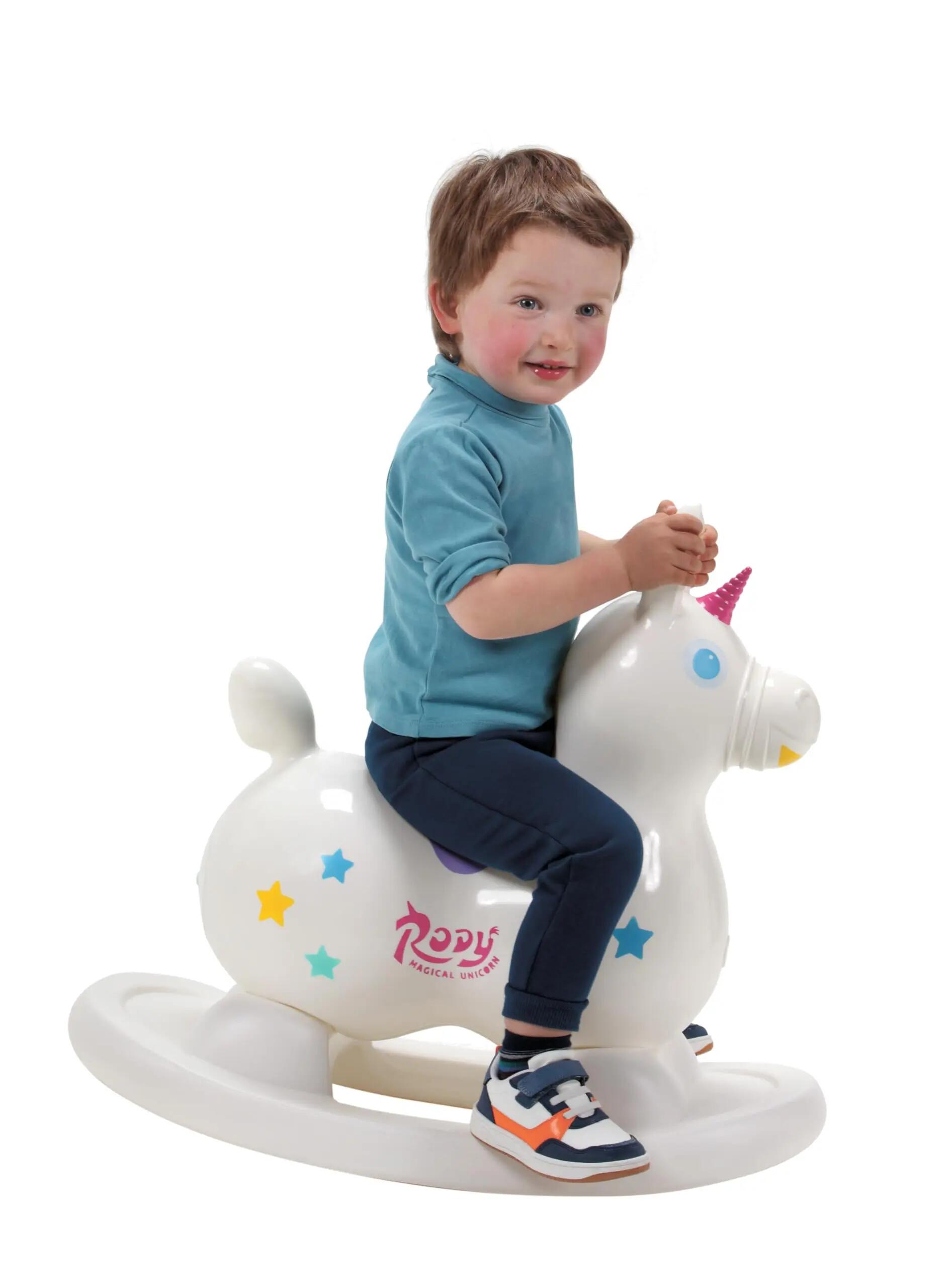 Gymnic Rody Magical Unicorn Unicorno gonfiabile cavalcabile grigio argento 4/7