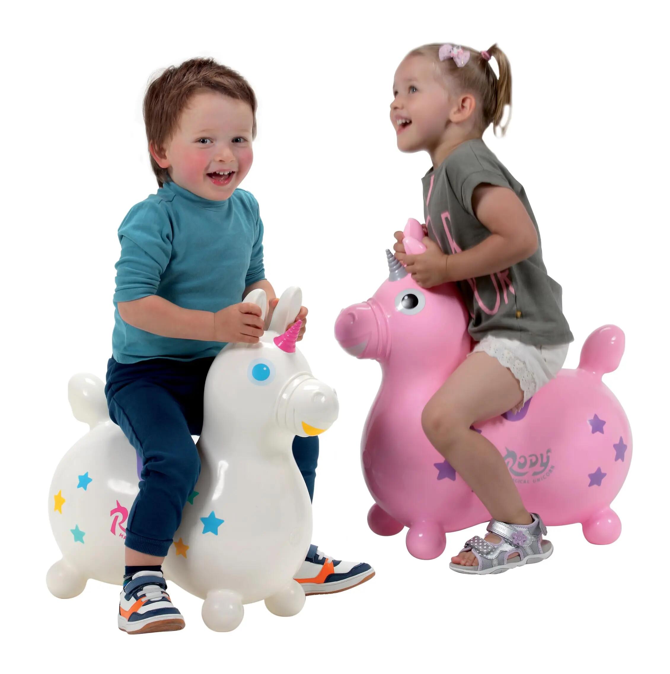 Gymnic Rody Magical Unicorn Unicorno gonfiabile cavalcabile grigio argento 3/7