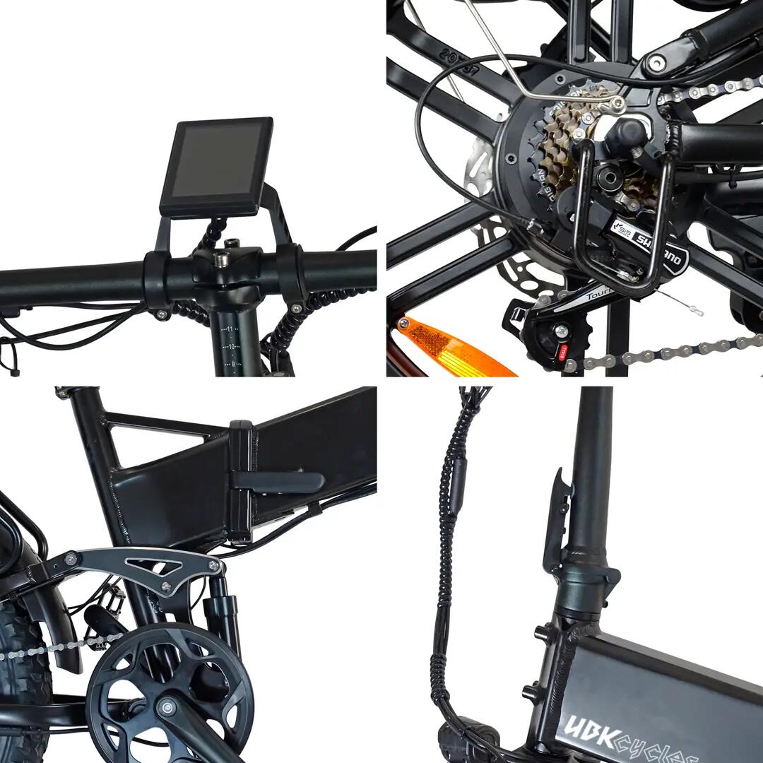 UBK Cycles FB30 | Bicicleta eléctrica plegable con doble suspensión 4/5